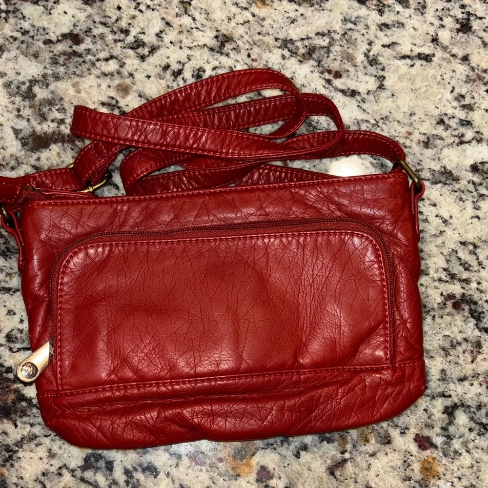 Red Leather Crossbody Bag